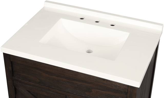 Nathlien Dark Brown Single Vanity Sink - Thumbnail - Image 6