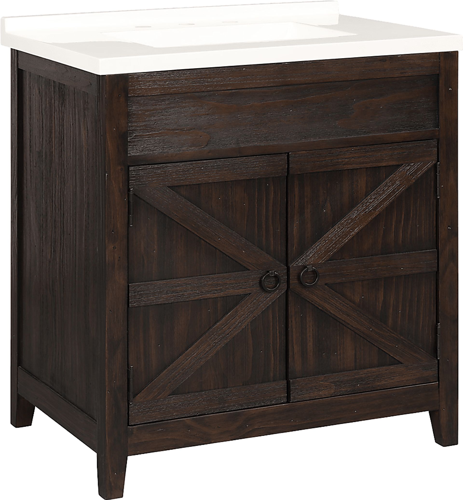 Nathlien Dark Brown Single Vanity Sink - Image 1