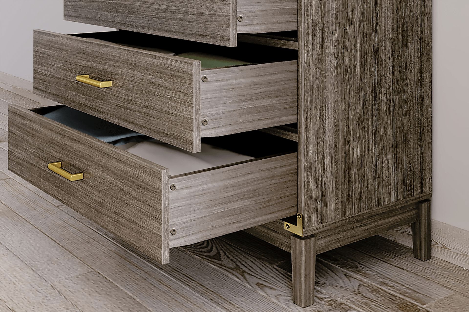 Natoma Brown 5-Drawer Chest - Image 4