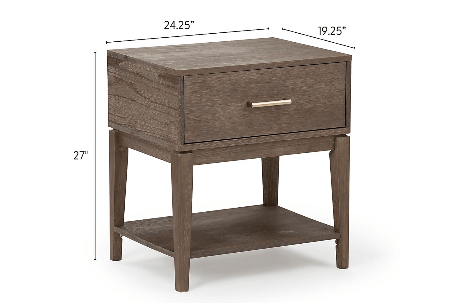 Natoma Brown 1-Drawer Nightstand - Image 7