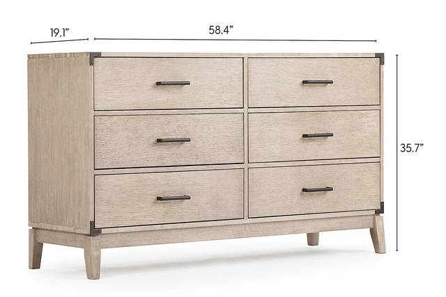 Natoma Gray 6-Drawer Dresser - Thumbnail - Image 11