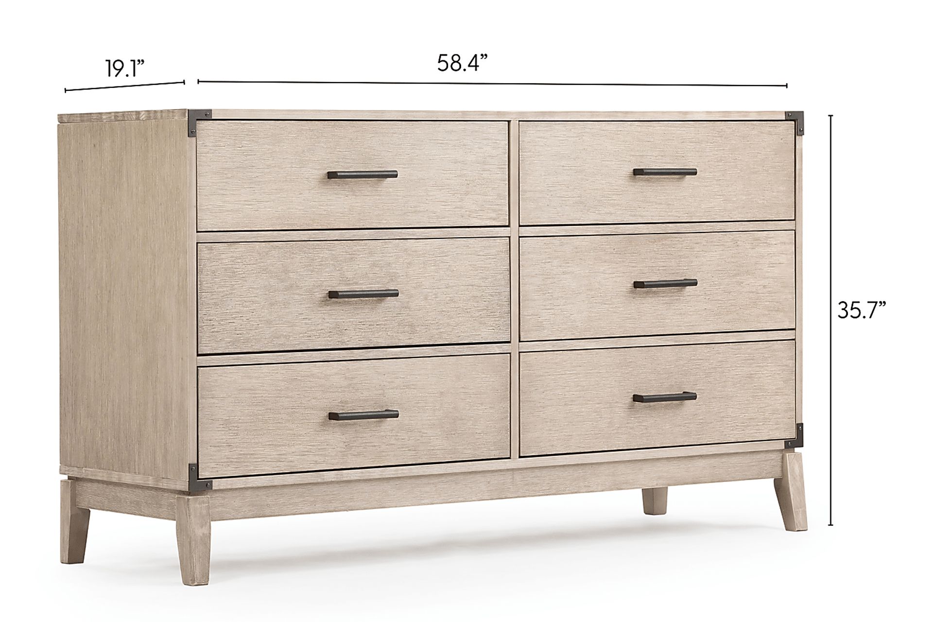 Natoma Gray 6-Drawer Dresser - Image 11