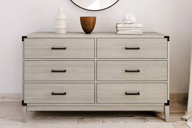 Natoma Gray 6-Drawer Dresser - Thumbnail - Image 2