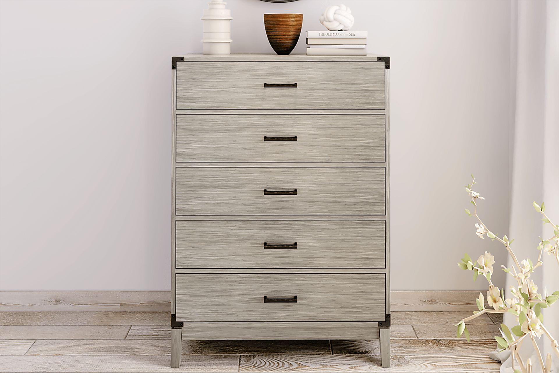 Natoma Gray 5-Drawer Chest - Image 2