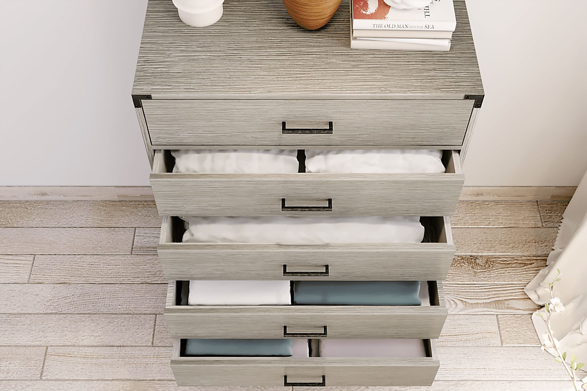 Natoma Gray 5-Drawer Chest - Image 3