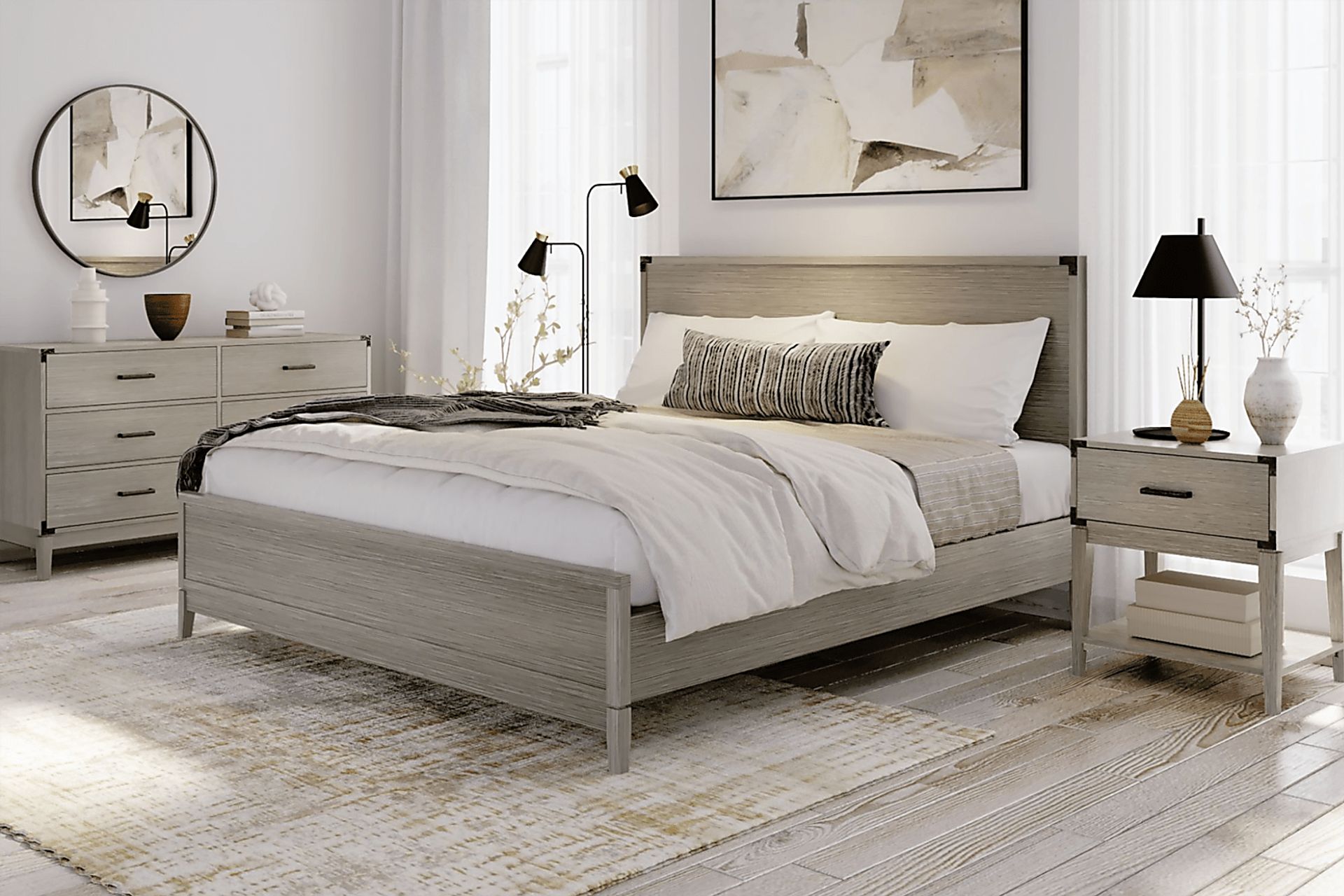 Natoma Gray King Platform Bed - Image 2