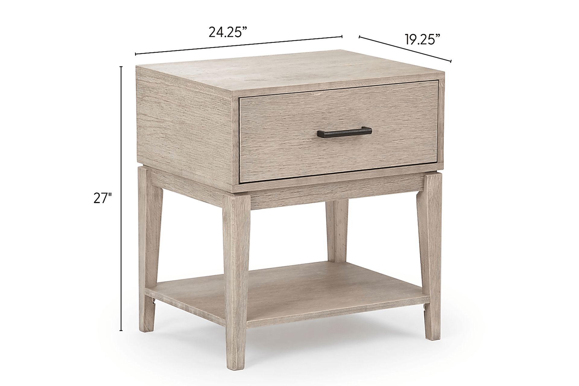 Natoma Gray 1-Drawer Nightstand - Image 8