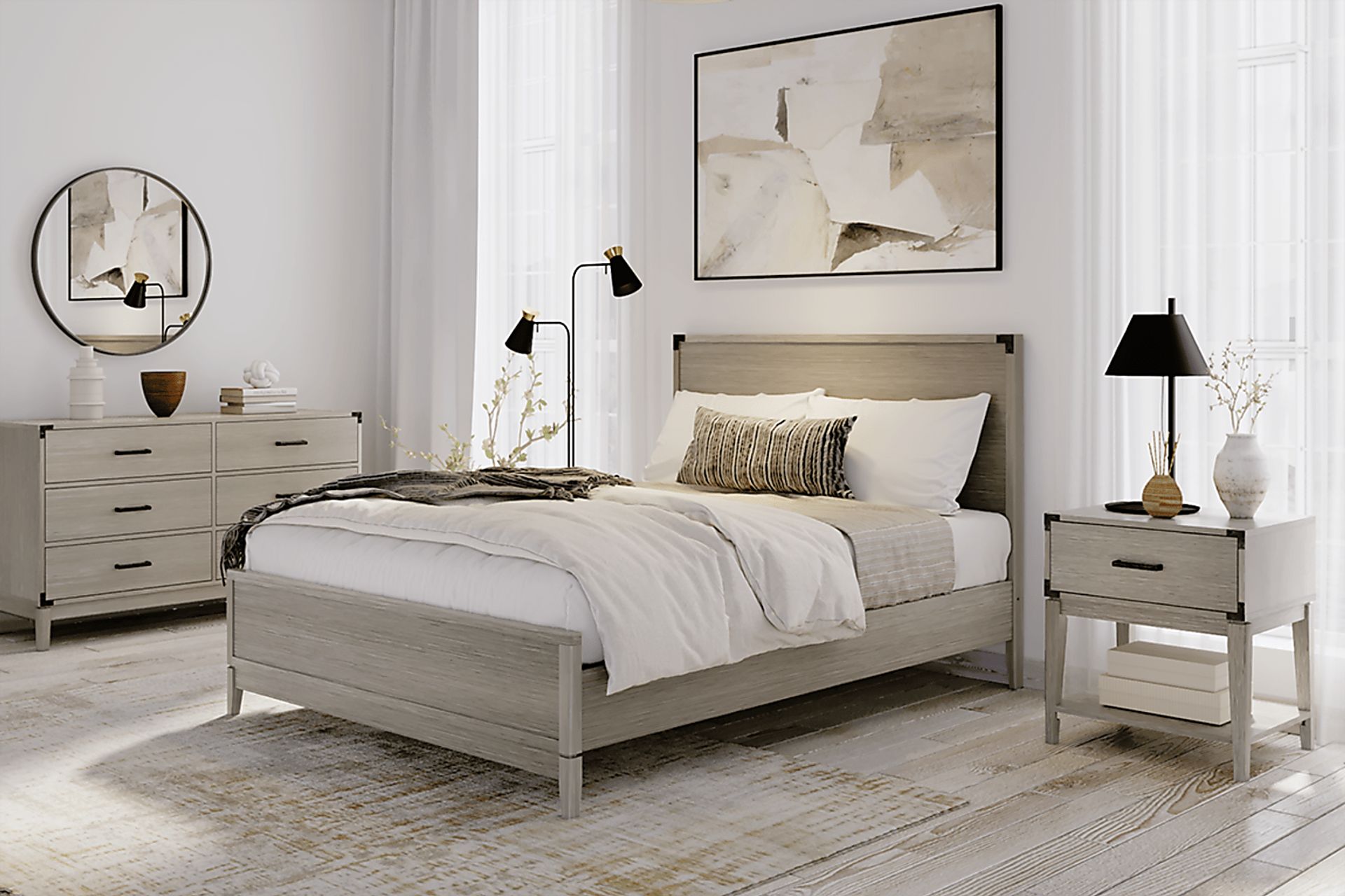 Natoma Gray Queen Platform Bed - Image 2