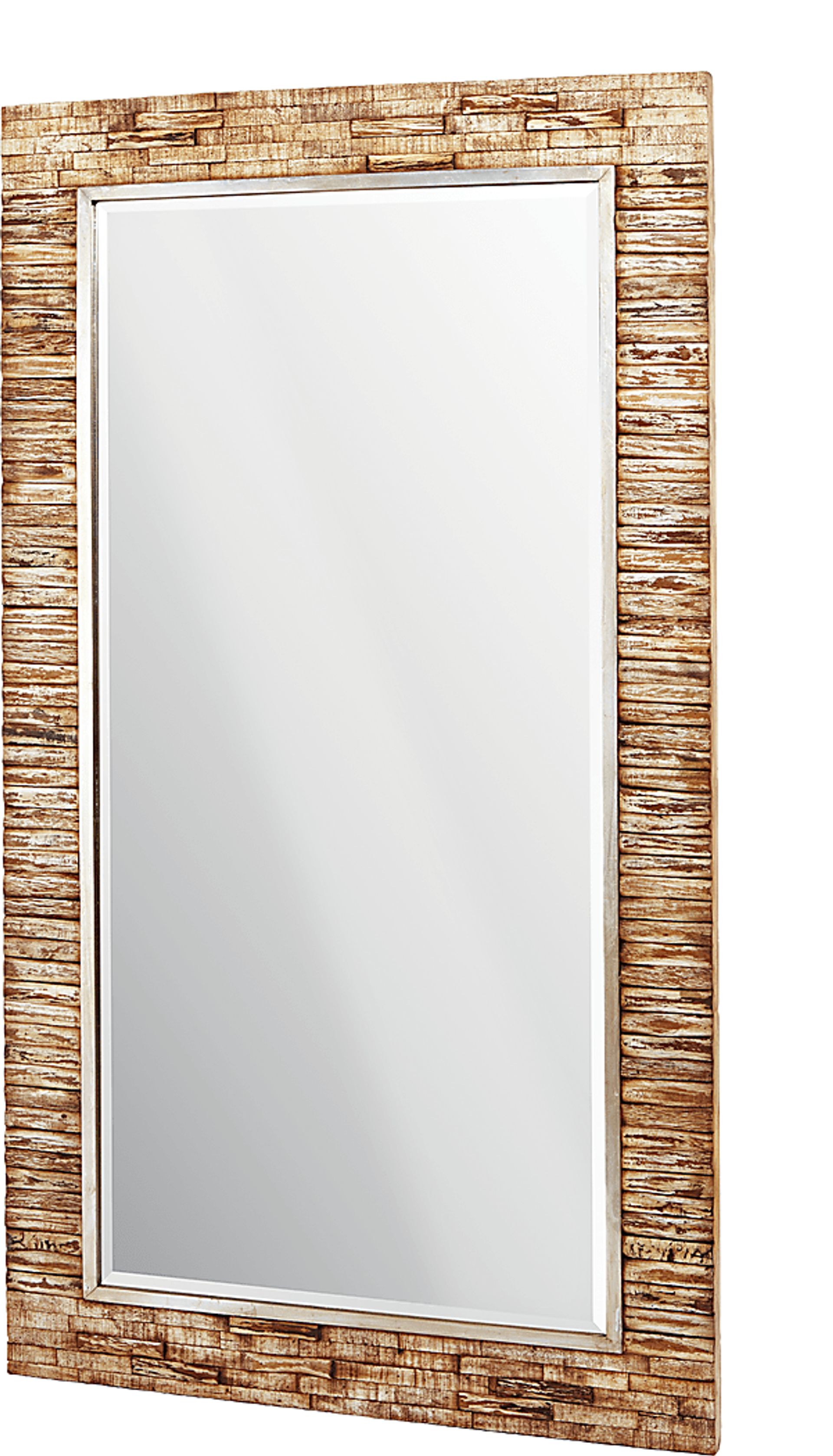 Natural Wood Leaning Mirror - Image 1