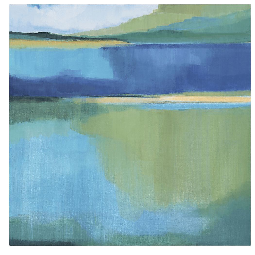 Nature's Reflection I Blue Artwork