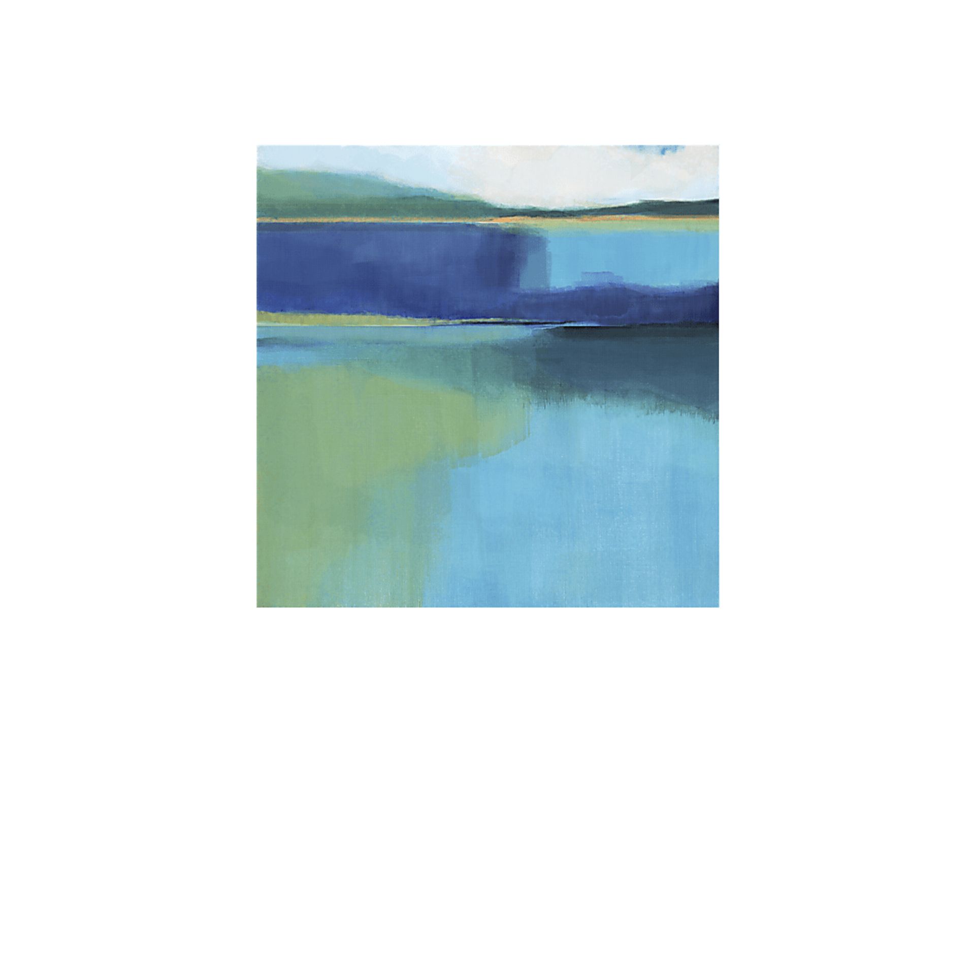Nature's Reflection II Blue Artwork - Image 2