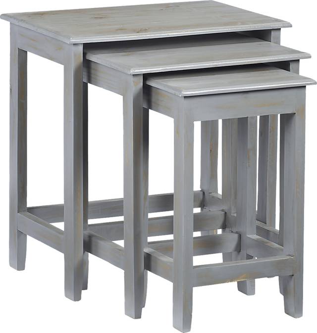 Nauman Gray Nesting Tables, Set of 3 - Thumbnail - Image 1