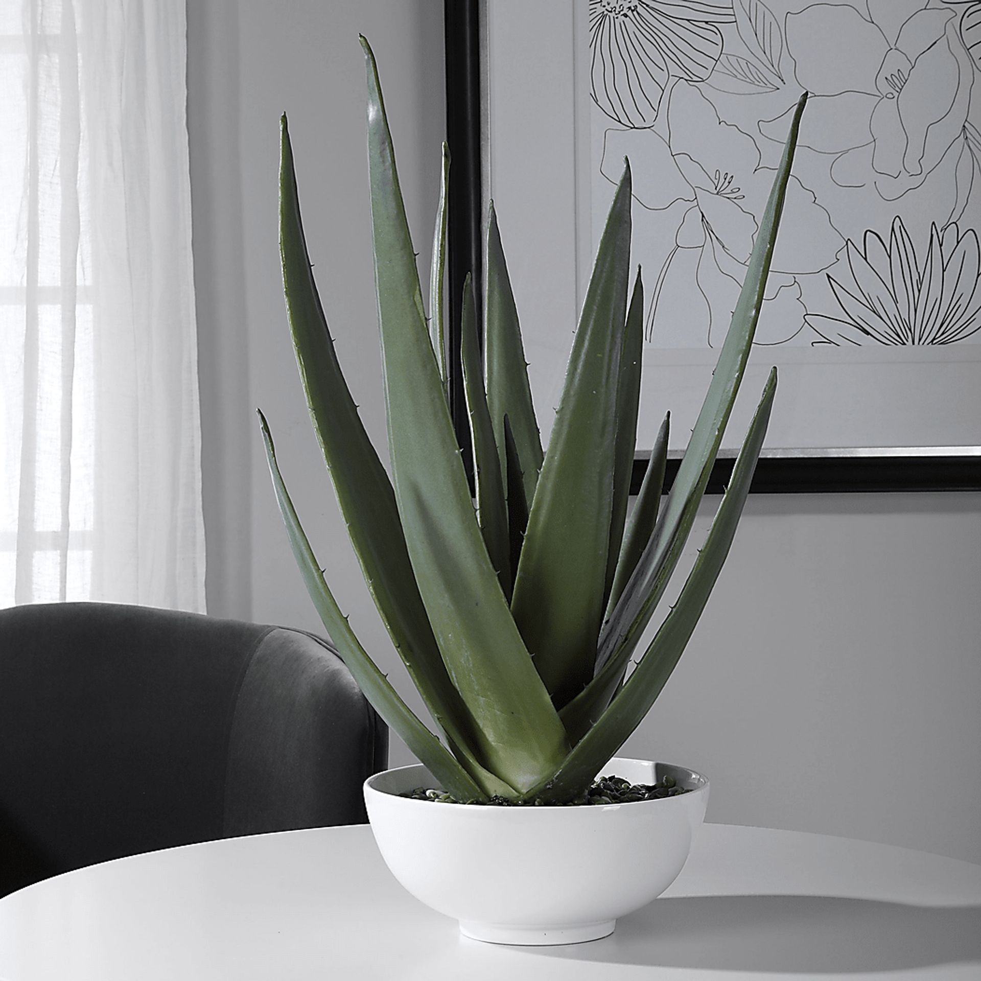 Naura White Decorative Planter - Image 2
