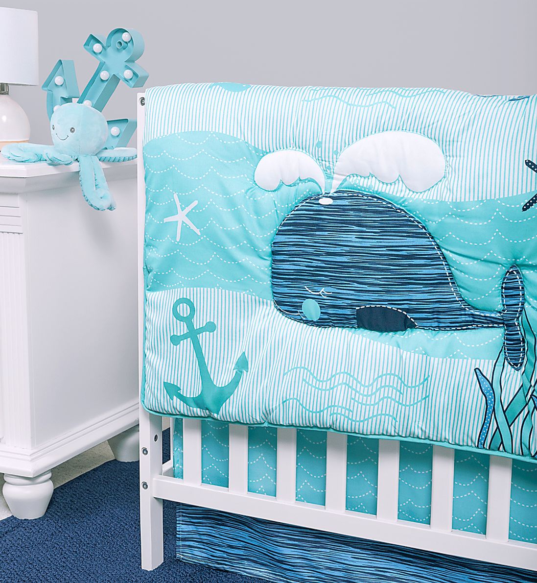 Nautical Adventure Blue 4 Pc Baby Bedding Set - Rooms To Go