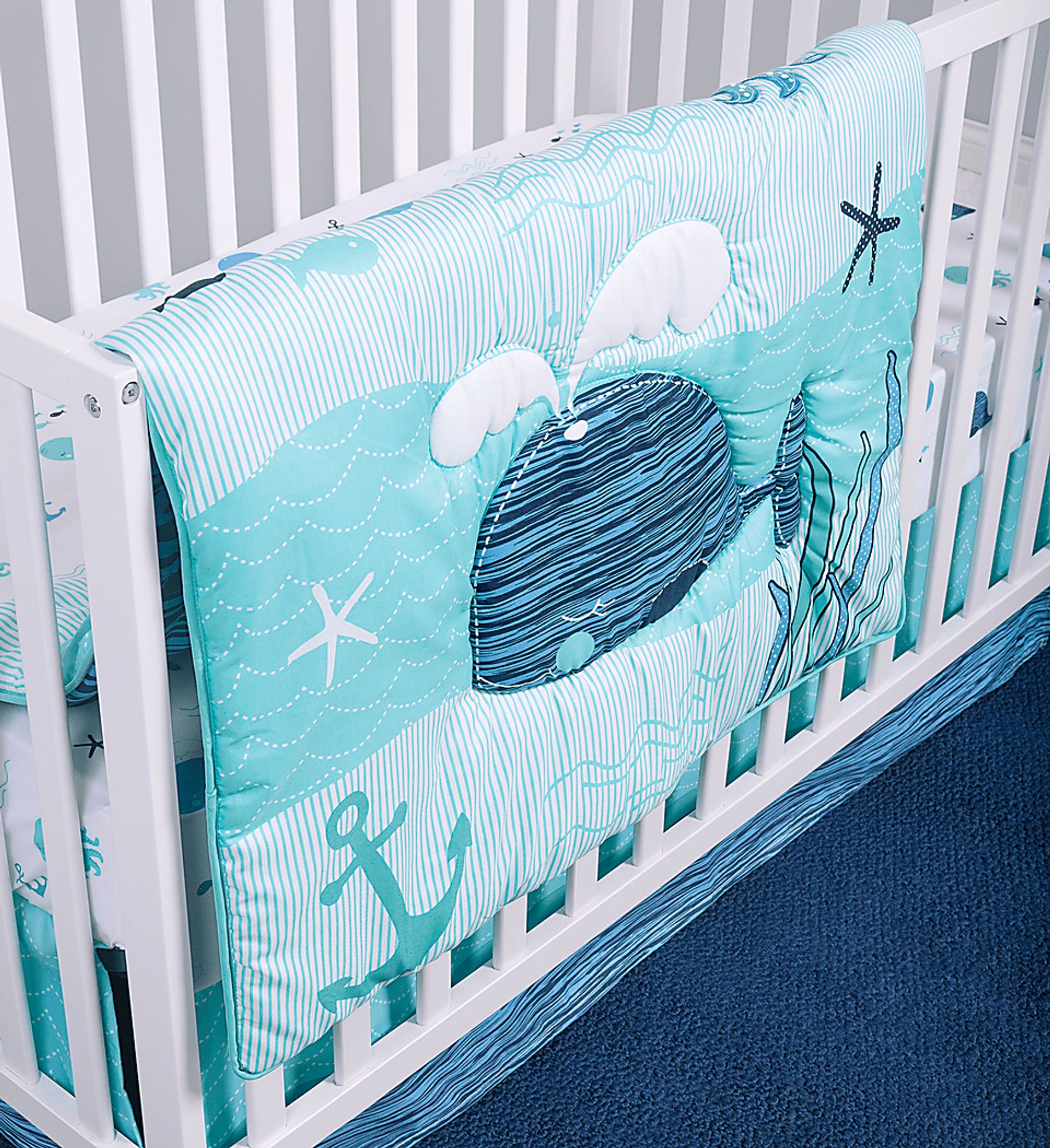 Nautical Adventure Blue 4 Pc Baby Bedding Set - Image 12