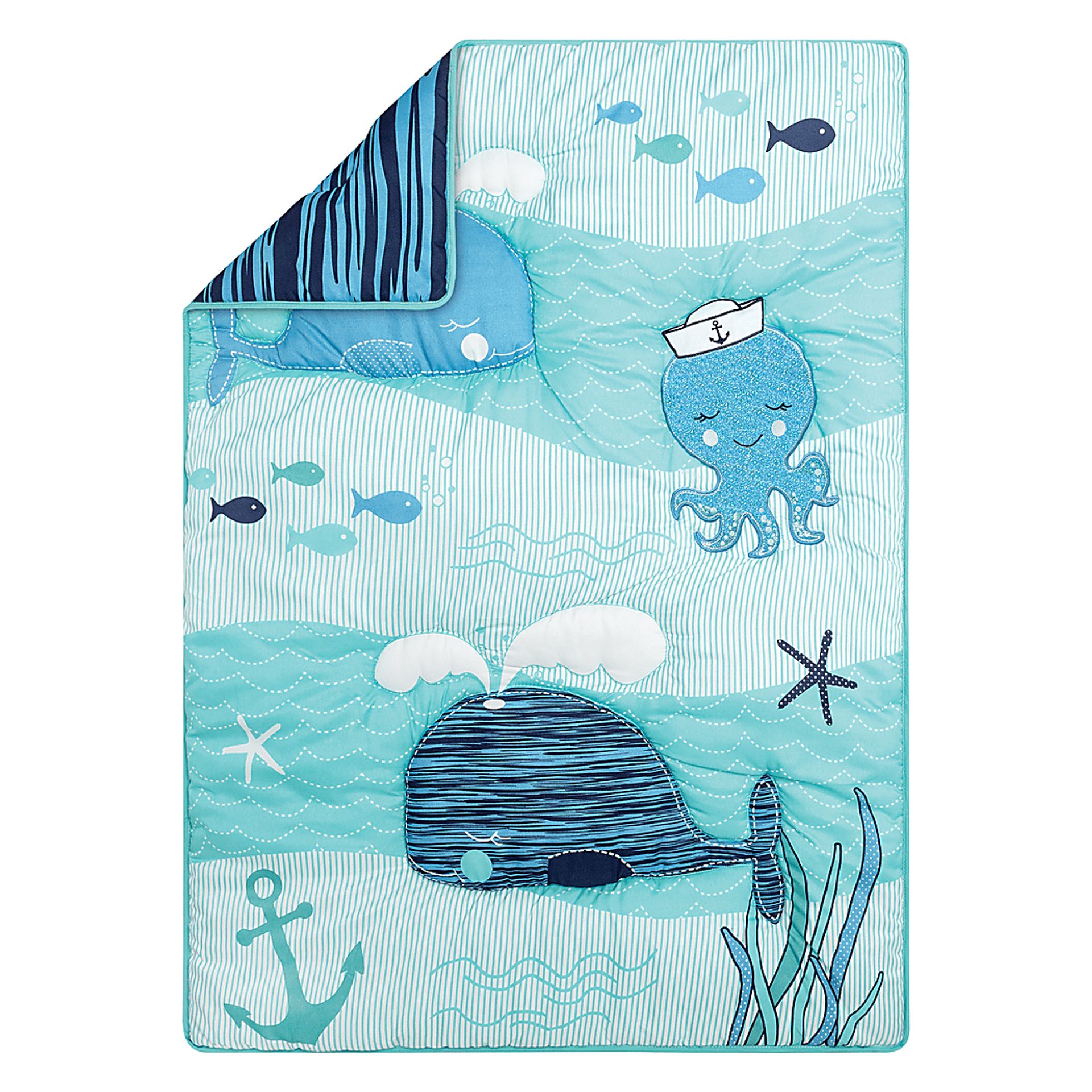Nautical Adventure Blue 4 Pc Baby Bedding Set - Image 7