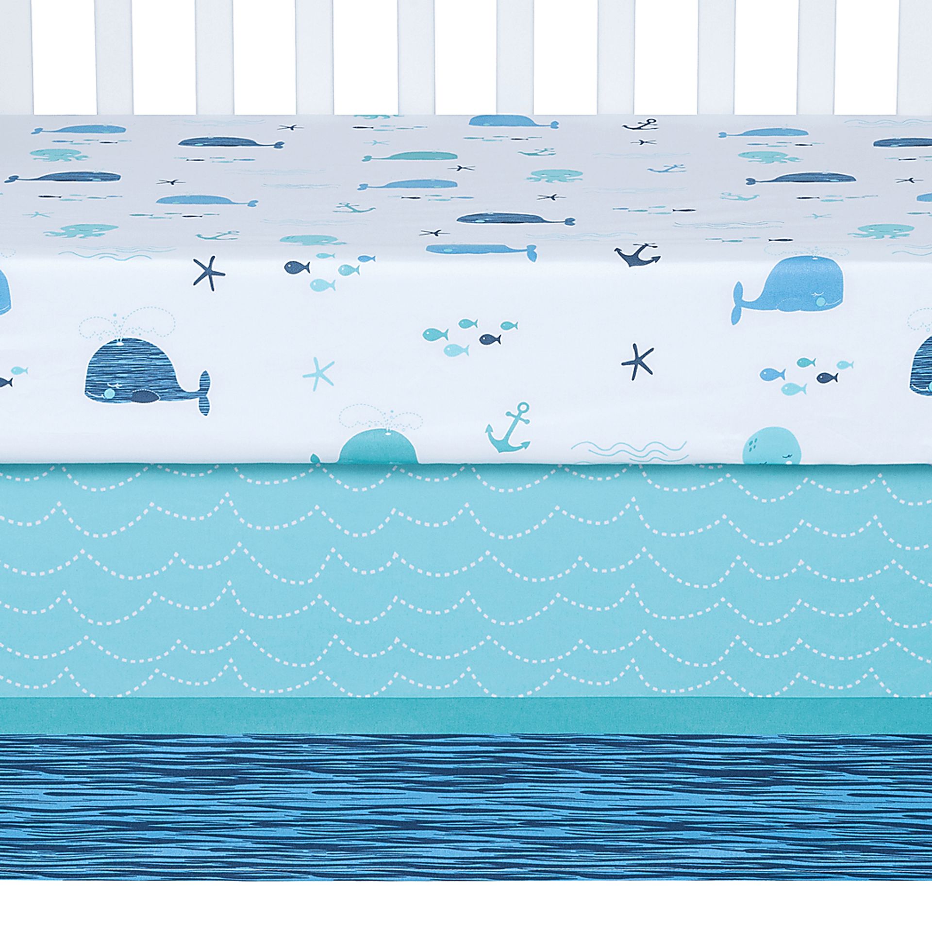 Nautical Adventure Blue 4 Pc Baby Bedding Set - Image 9