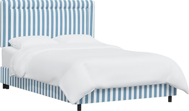 Nautical Blues Blue Twin Upholstered Bed