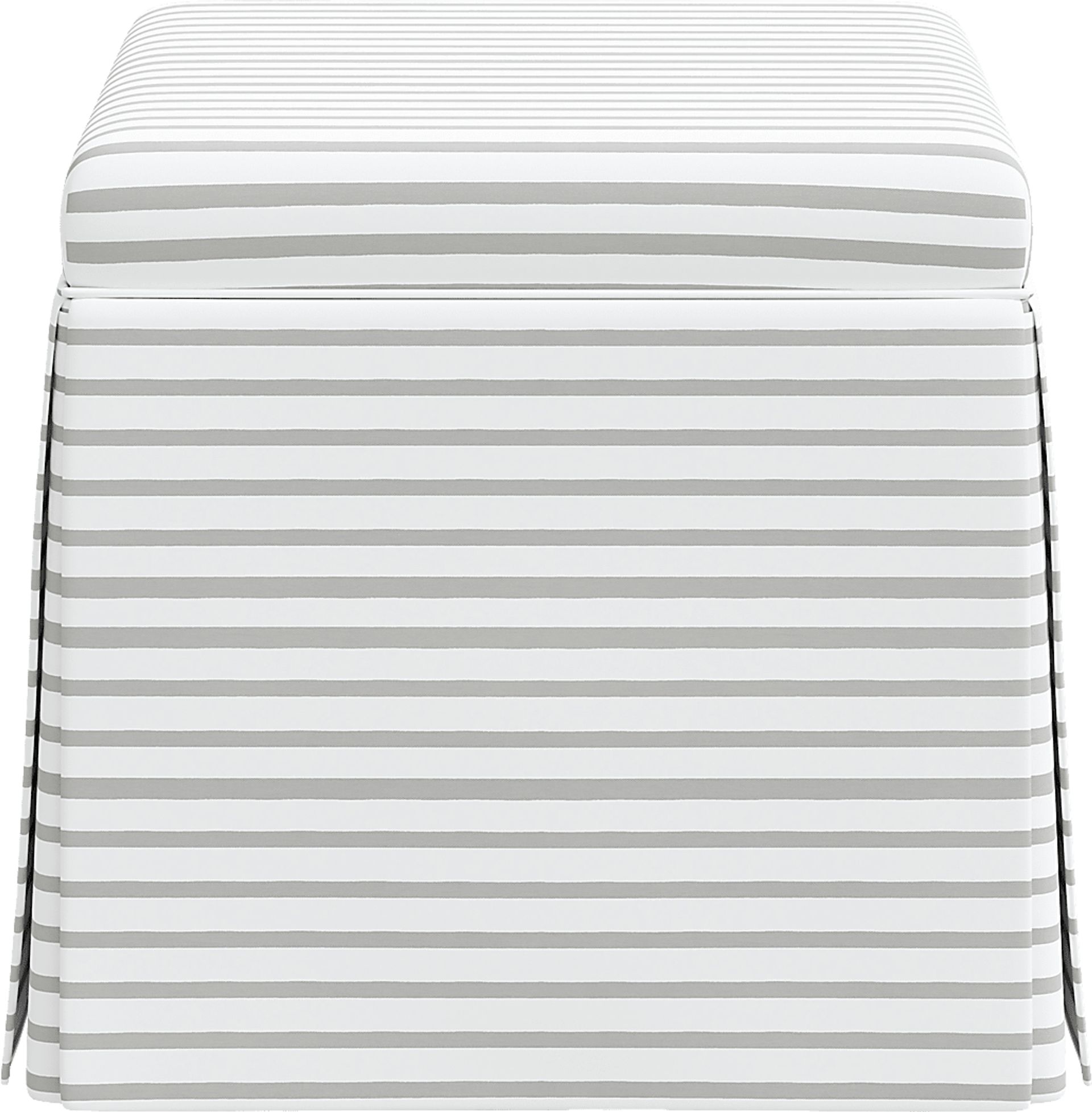 Nautical Blues Gray Storage Ottoman - Image 2