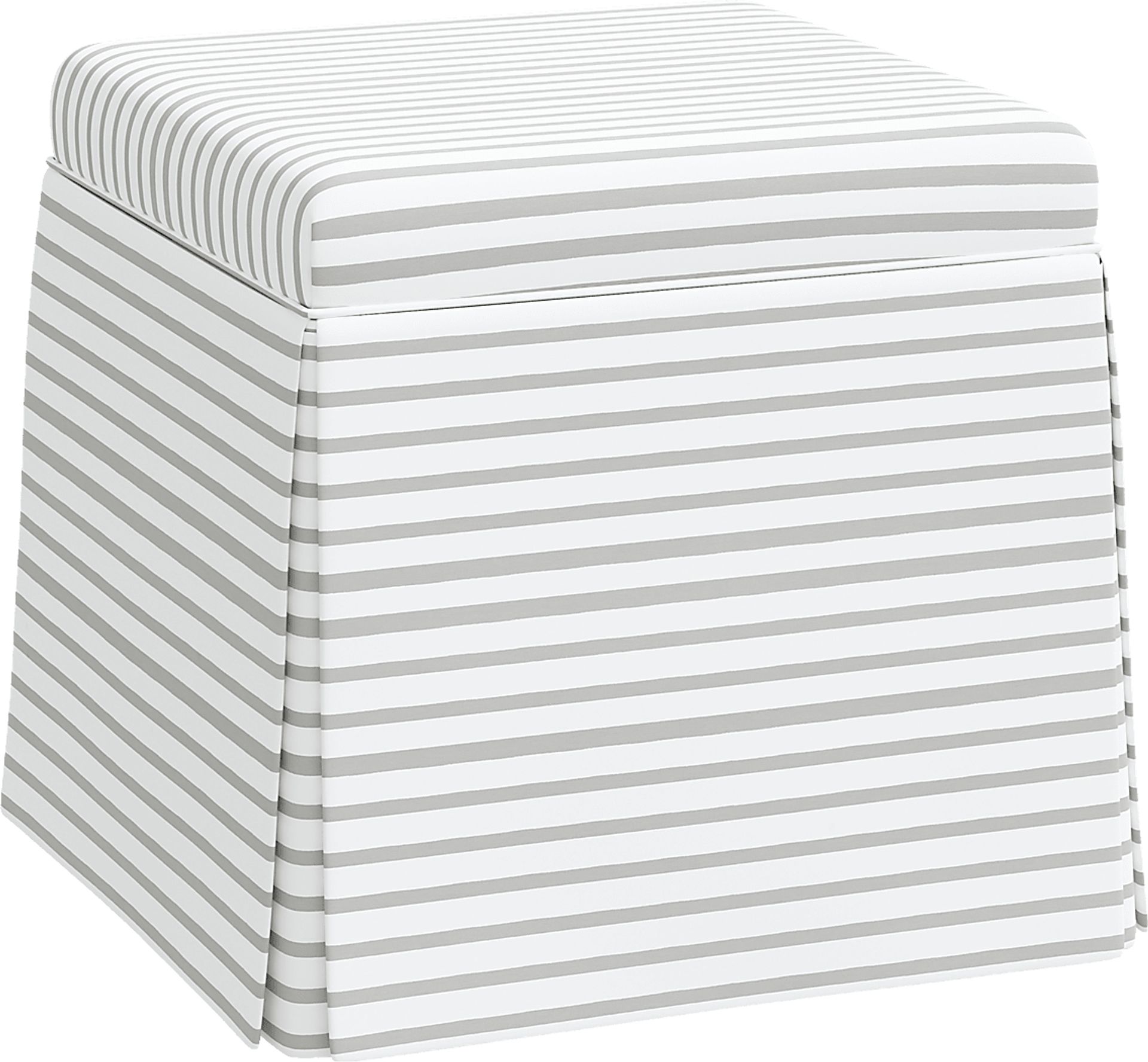 Nautical Blues Gray Storage Ottoman - Image 1