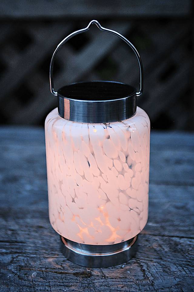 Nautical Cylinder White Outdoor Solar Lantern - Thumbnail - Image 5