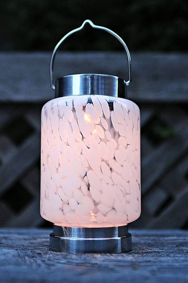 Nautical Cylinder White Outdoor Solar Lantern - Thumbnail - Image 6