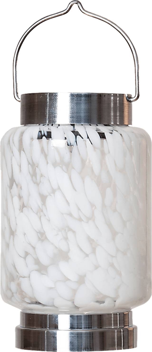 Nautical Cylinder White Outdoor Solar Lantern - Thumbnail - Image 1