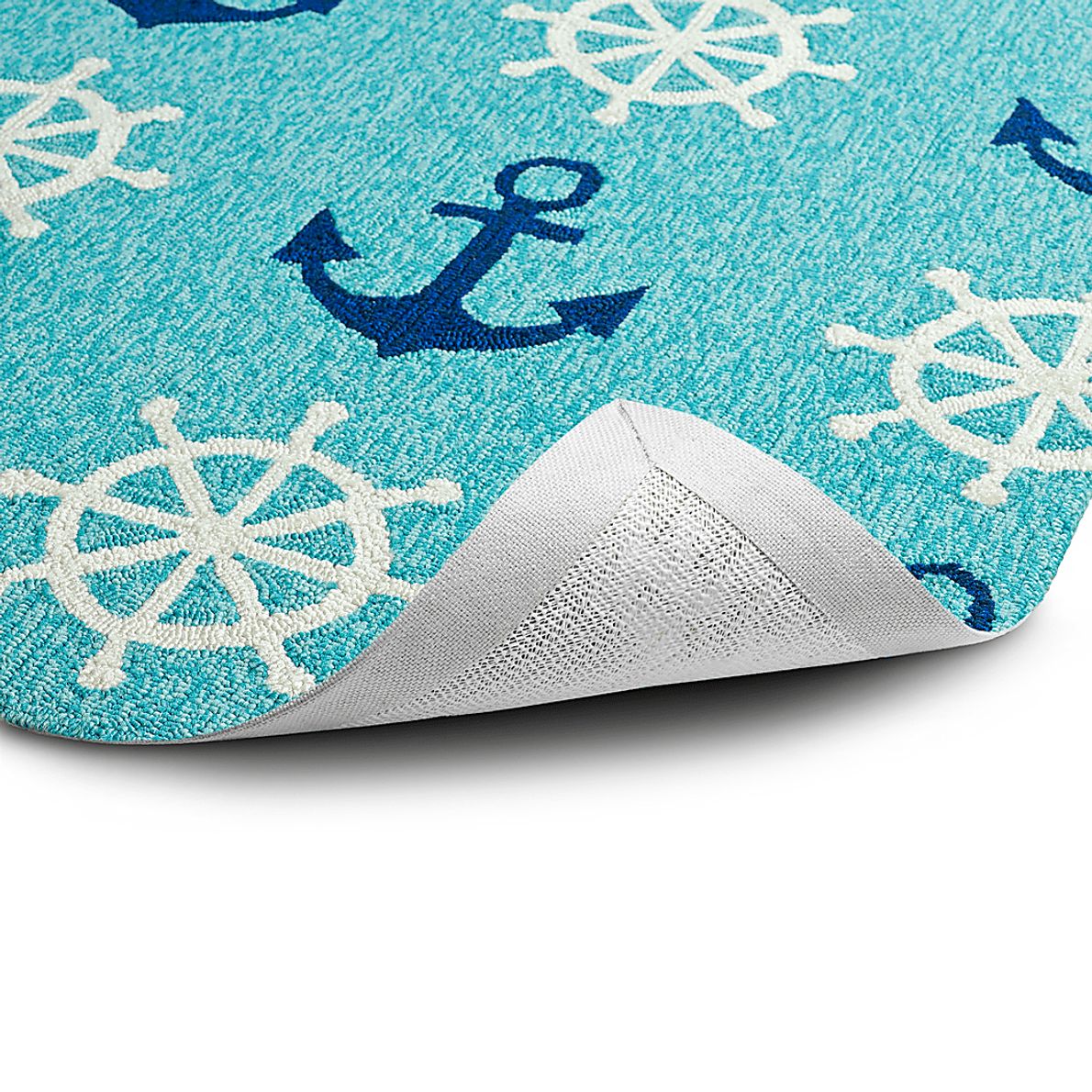 Nautical Life Blue 3' x 5' Indoor/Outdoor Rug