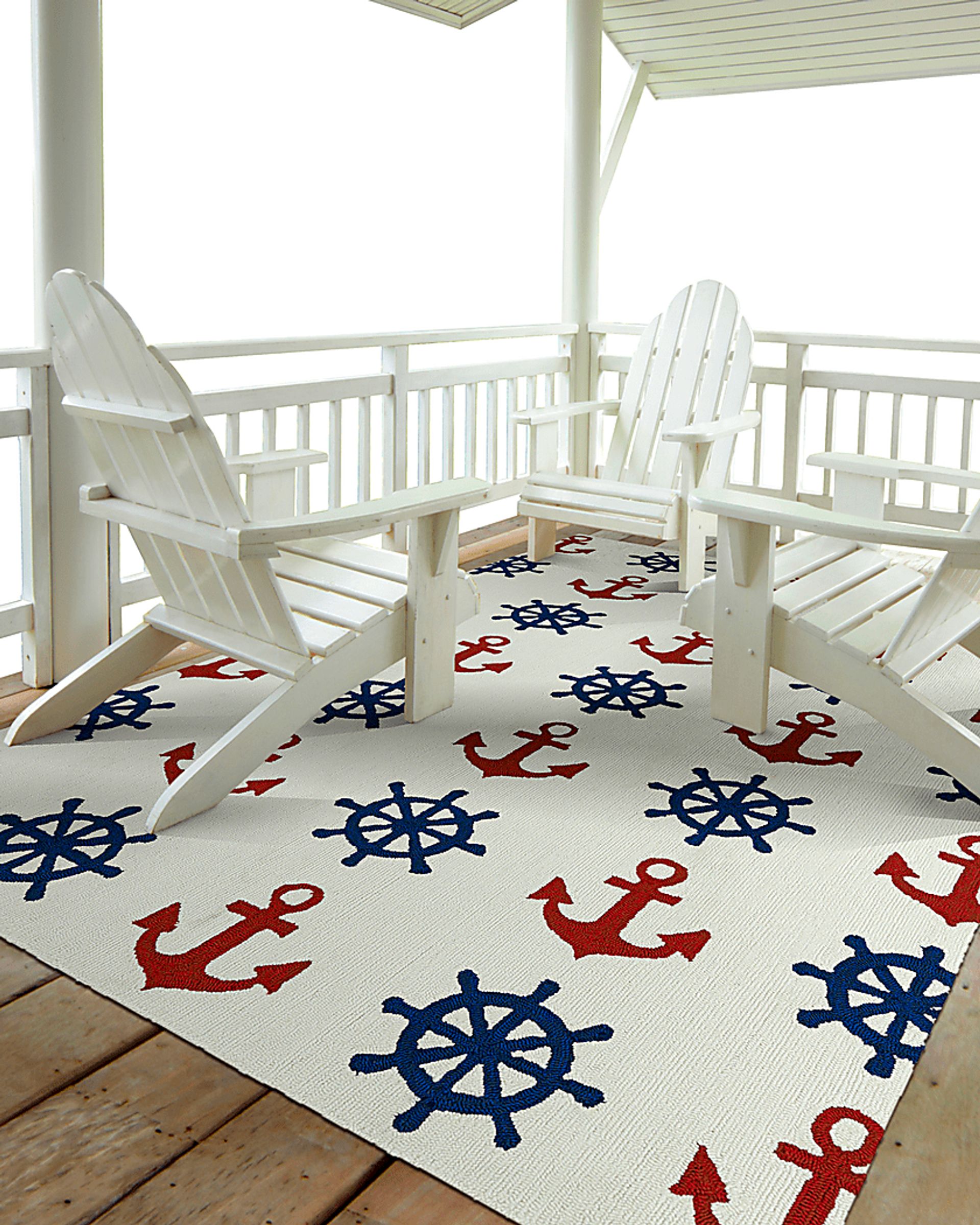 Nautical Life Ivory 7'6 x 9' Indoor/Outdoor Rug - Image 2