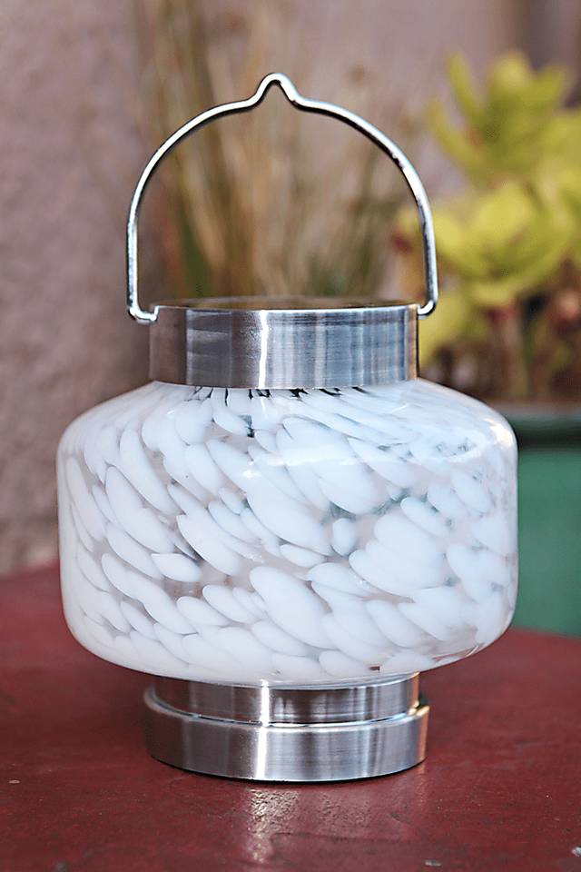 Nautical Square White Outdoor Solar Lantern - Thumbnail - Image 2