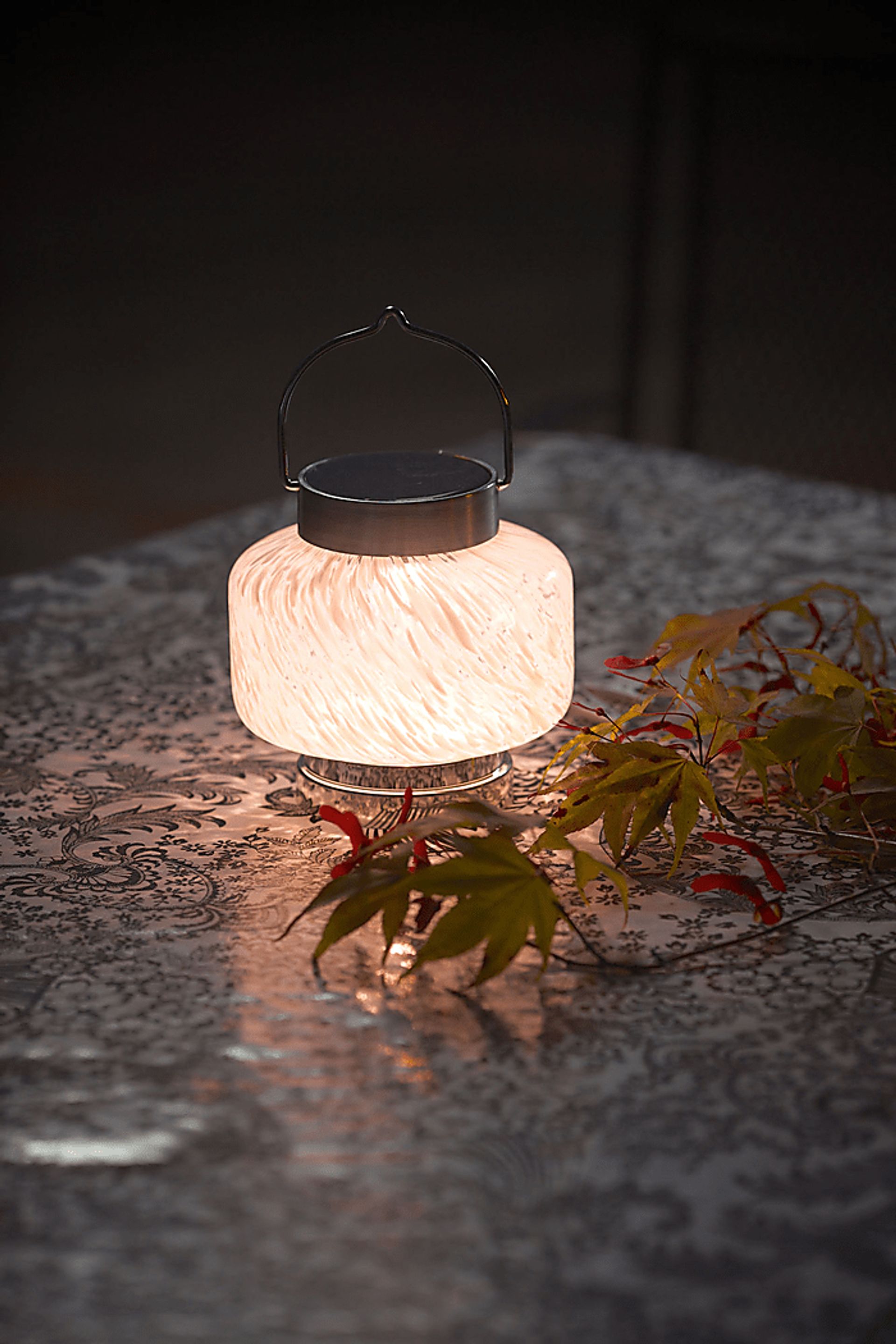 Nautical Square White Outdoor Solar Lantern - Image 3