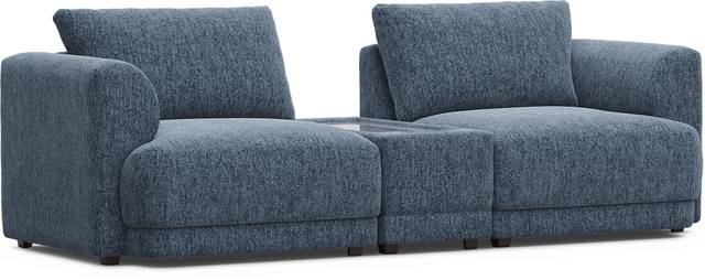 Navy 3 Pc ModularFour with Media Console - Thumbnail - Image 1