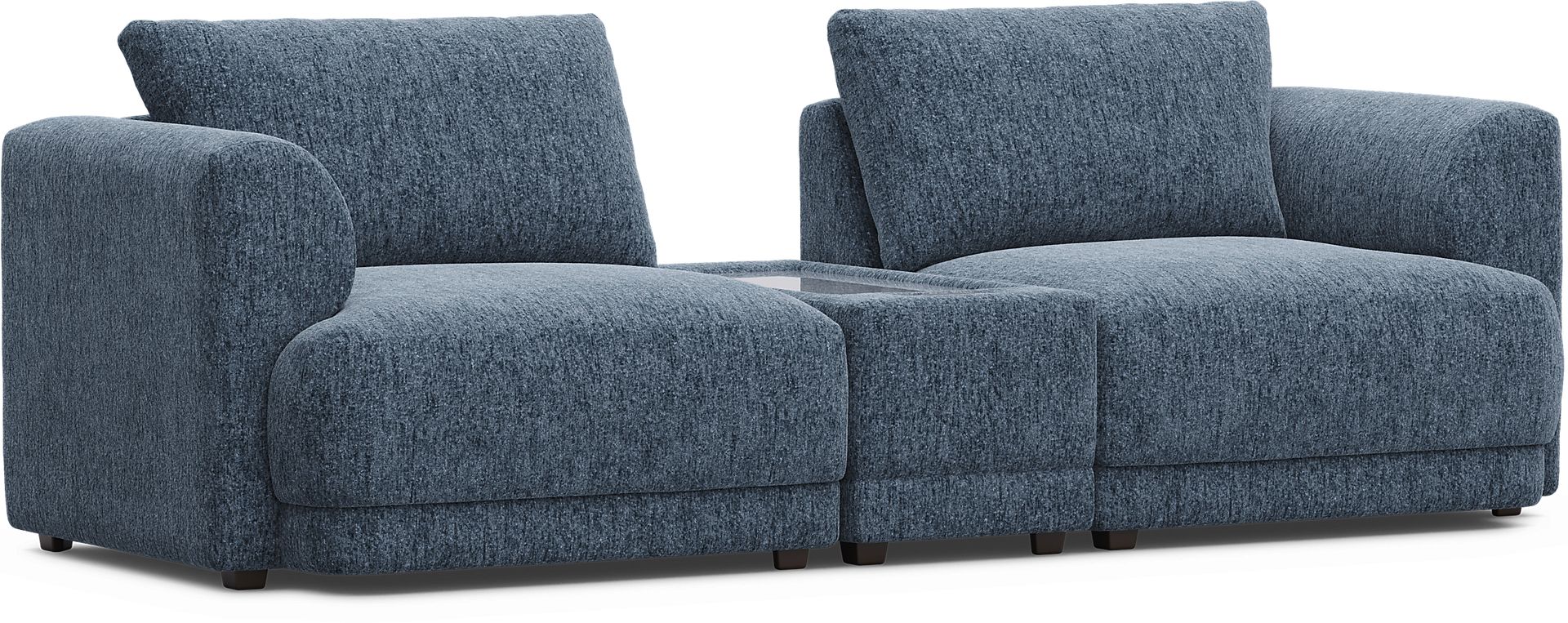 Navy 3 Pc ModularFour with Media Console - Image 1