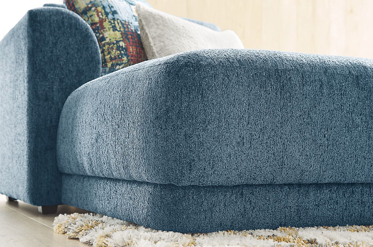 Drew & Jonathan Modularfour Navy Blue Chenille Fabric 4pc With