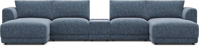 Navy 5 Pc ModularFour with Media Console - Thumbnail - Image 3