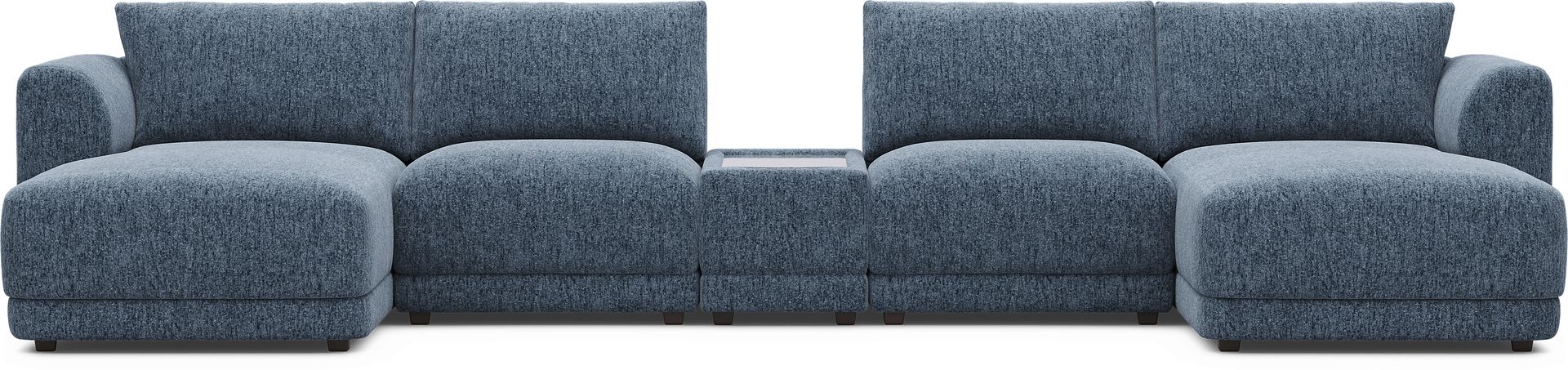 Navy 5 Pc ModularFour with Media Console - Image 3