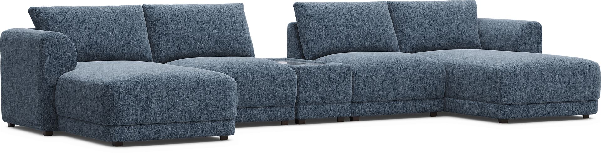 Navy 5 Pc ModularFour with Media Console - Image 1