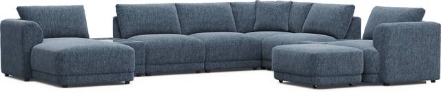 Navy 9 Pc ModularFour with Media Consoles - Thumbnail - Image 1