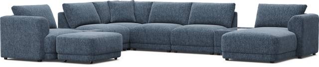 Navy 9 Pc ModularFour with Media Consoles - Thumbnail - Image 1