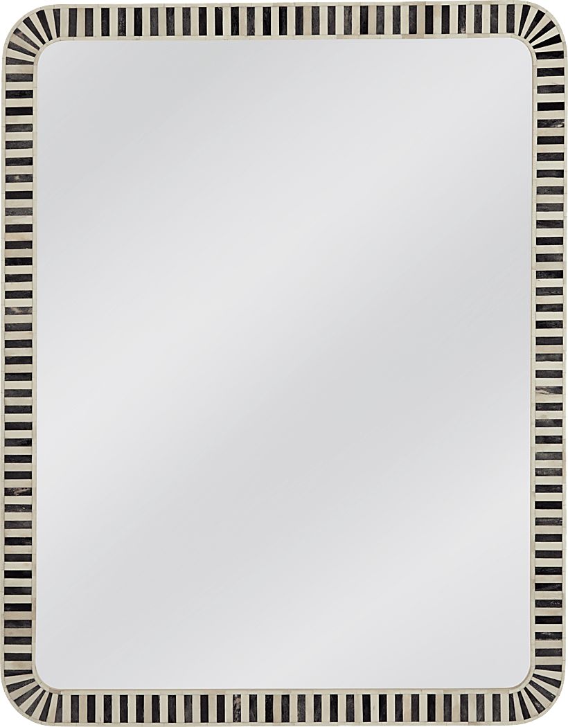 Nayborly Cream and Gray Mirror