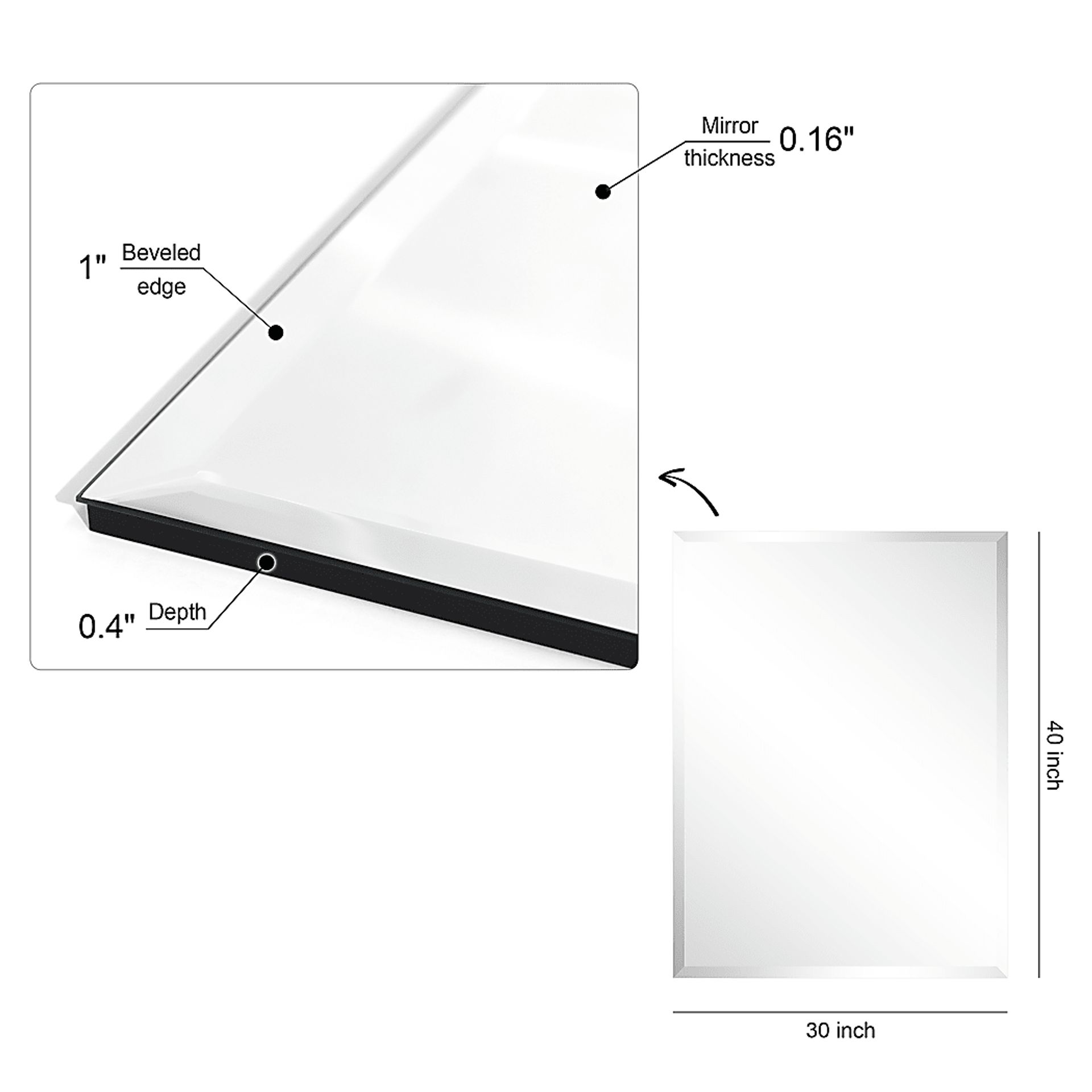 Nayda Silver Rectangle Large Mirror - Image 7