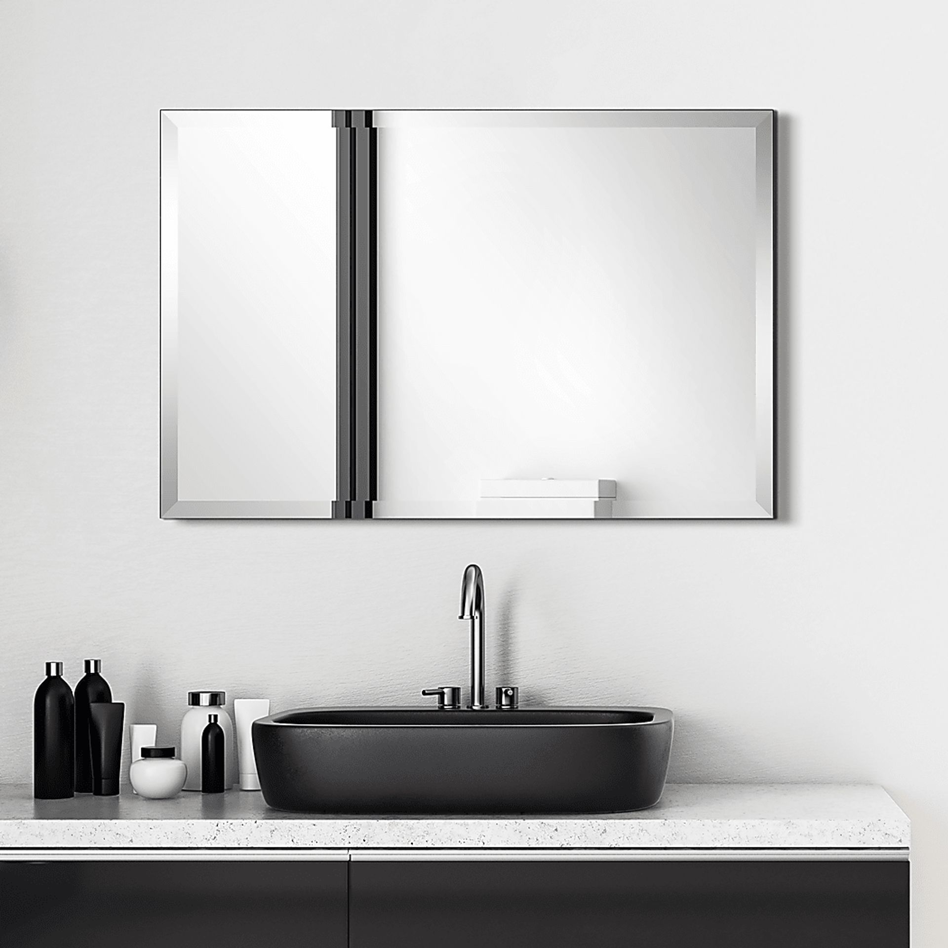Nayda Silver Rectangle Small Mirror - Image 6
