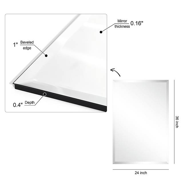 Nayda Silver Rectangle Small Mirror - Thumbnail - Image 7