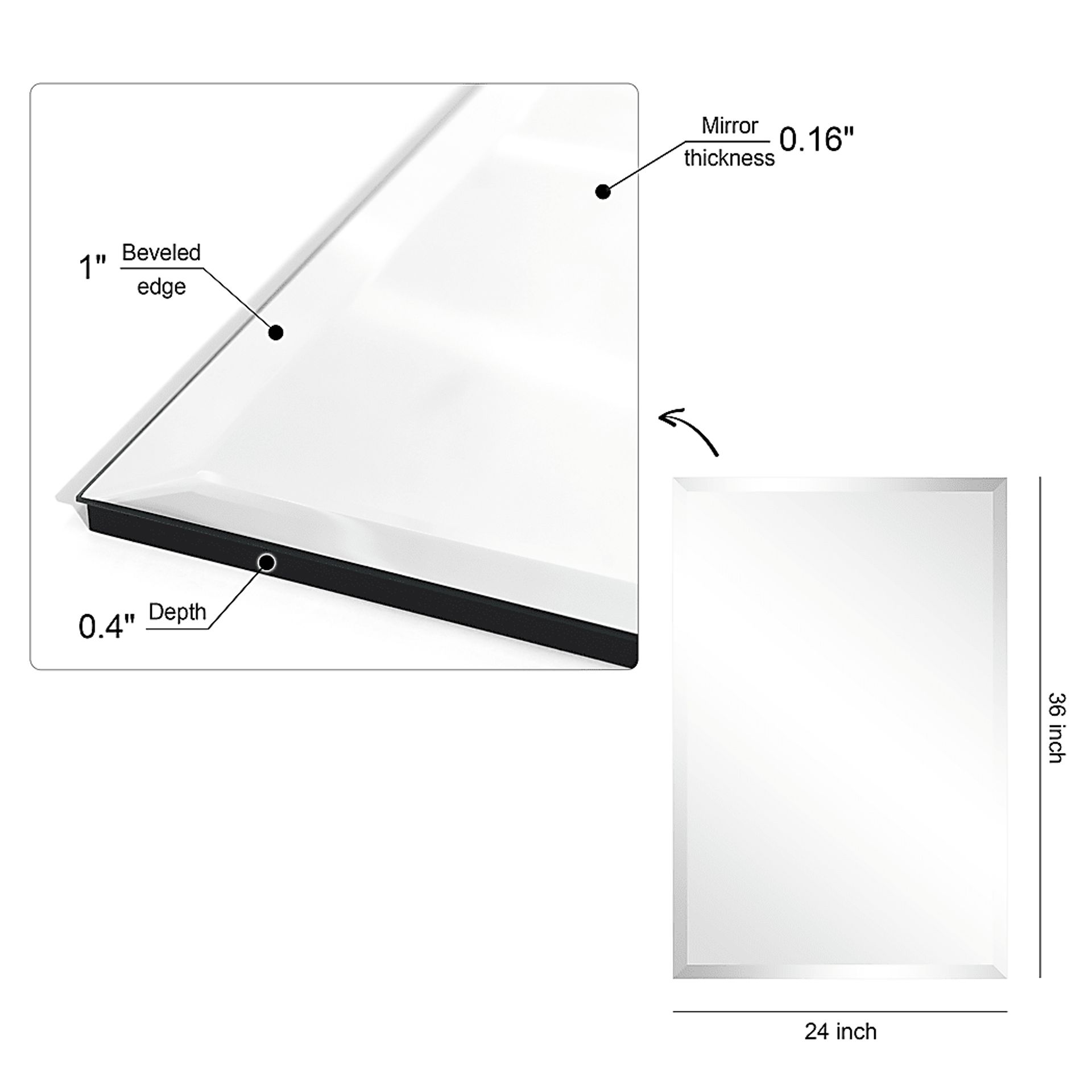 Nayda Silver Rectangle Small Mirror - Image 7