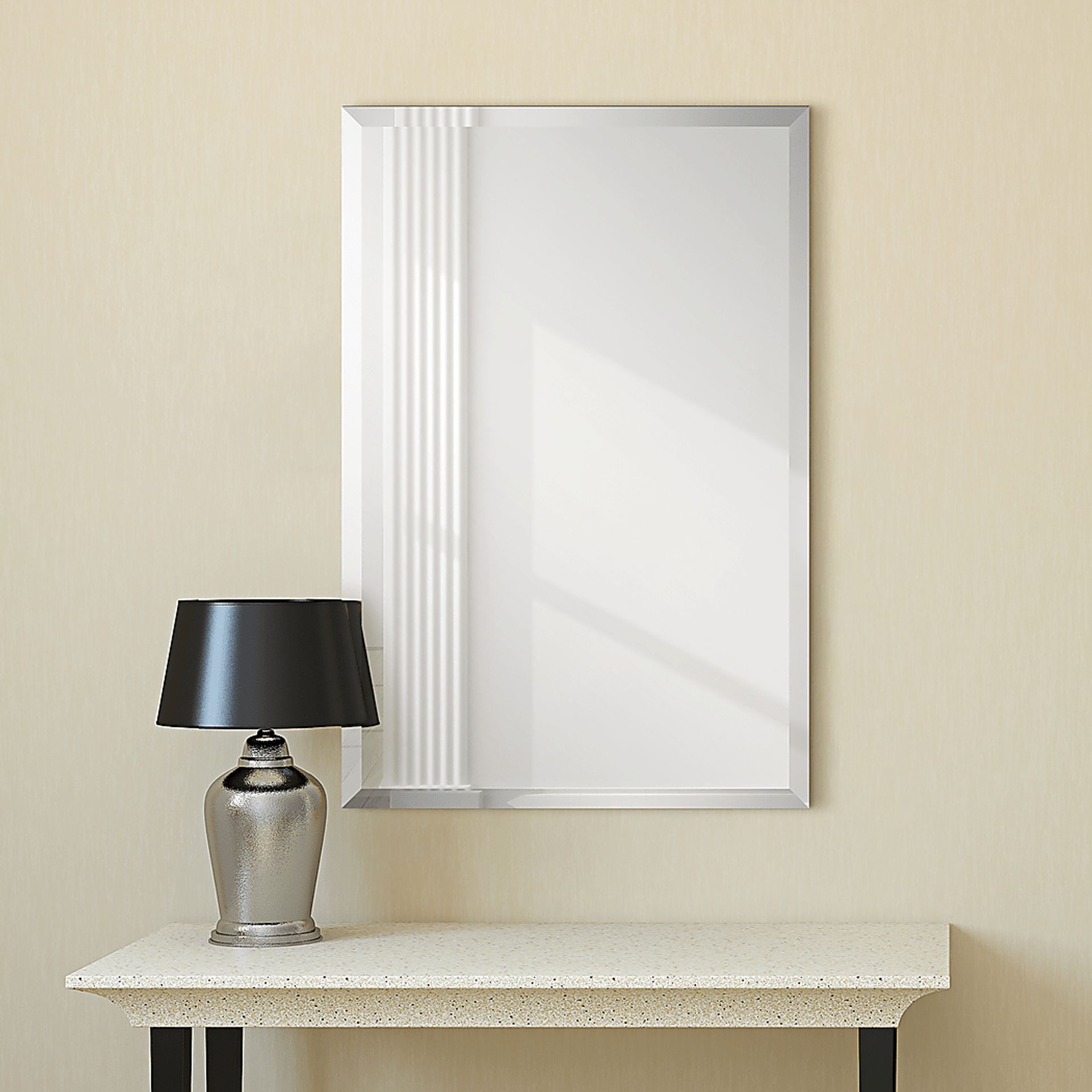 Nayda Silver Rectangle Small Mirror - Image 9
