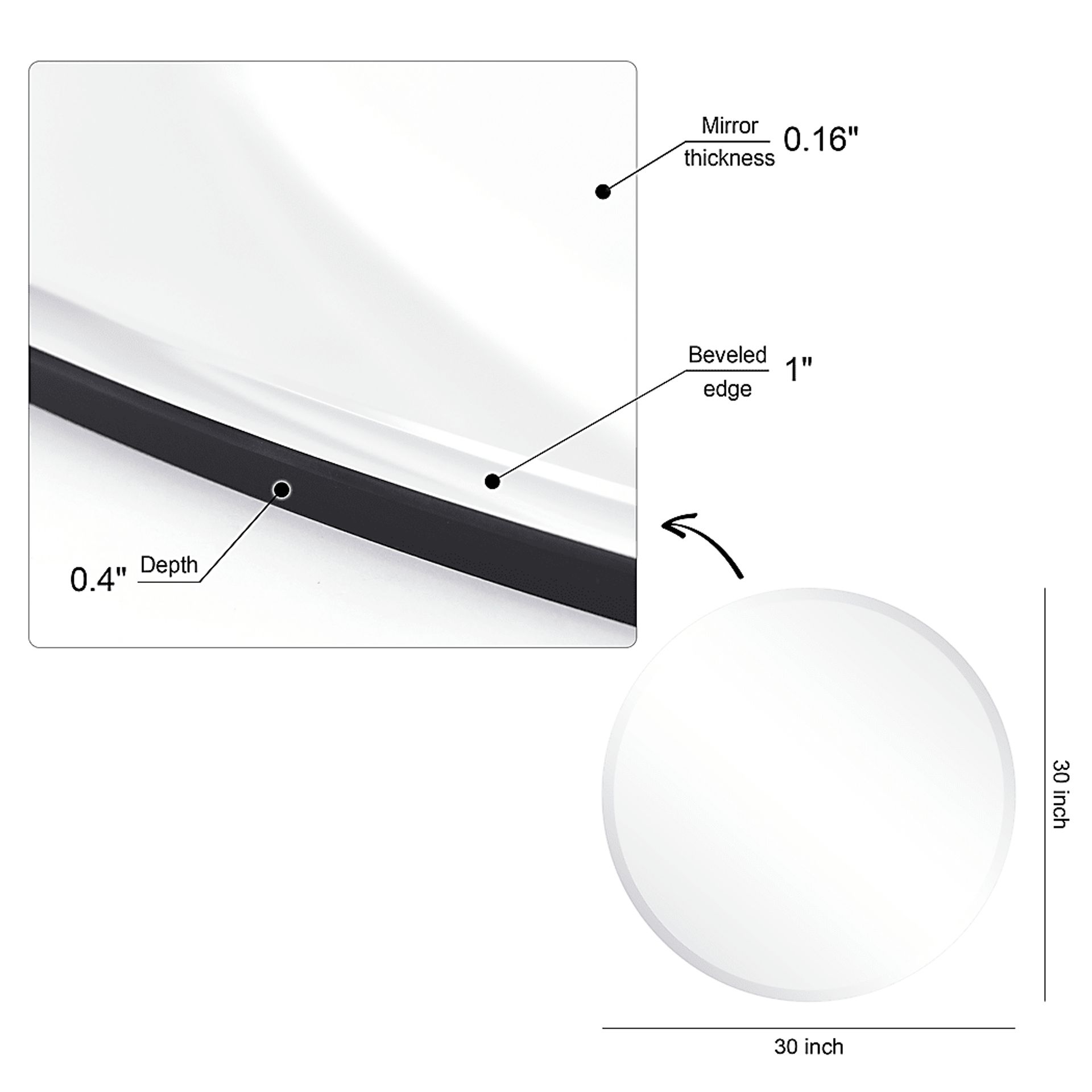 Nayda Silver Round Mirror - Image 7