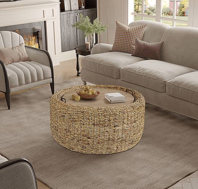 Nayel Brown Coffee Table - Thumbnail - Image 2