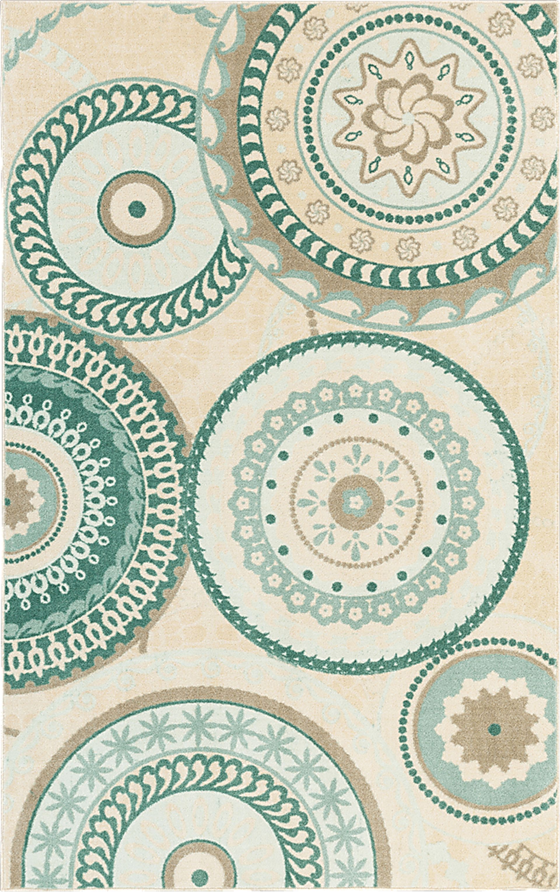 Naylah Aqua 7'6 x 10' Rug - Image 1