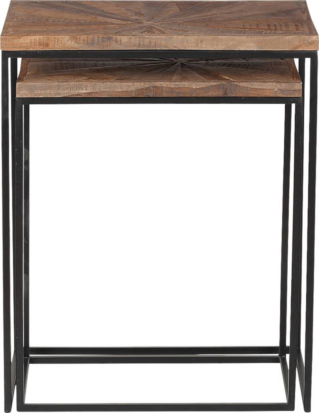 Nazuma Brown Nesting End Table, Set of 2 - Thumbnail - Image 3