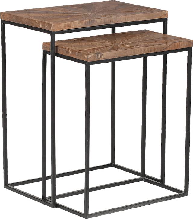 Nazuma Brown Nesting End Table, Set of 2 - Thumbnail - Image 1